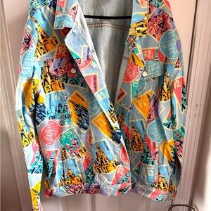 BNWT Disney castle Jean jacket size XL